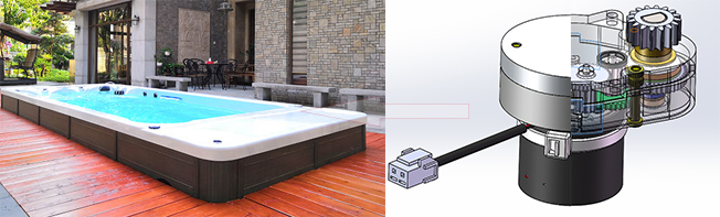 DC gearbox motor solution for swimming pool of water circulation processor