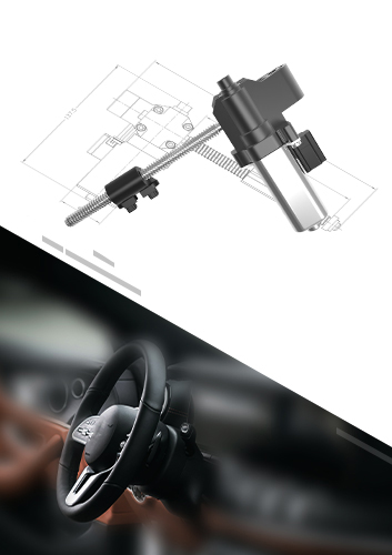 High Torque Steering Wheel  DC Gearbox Motor